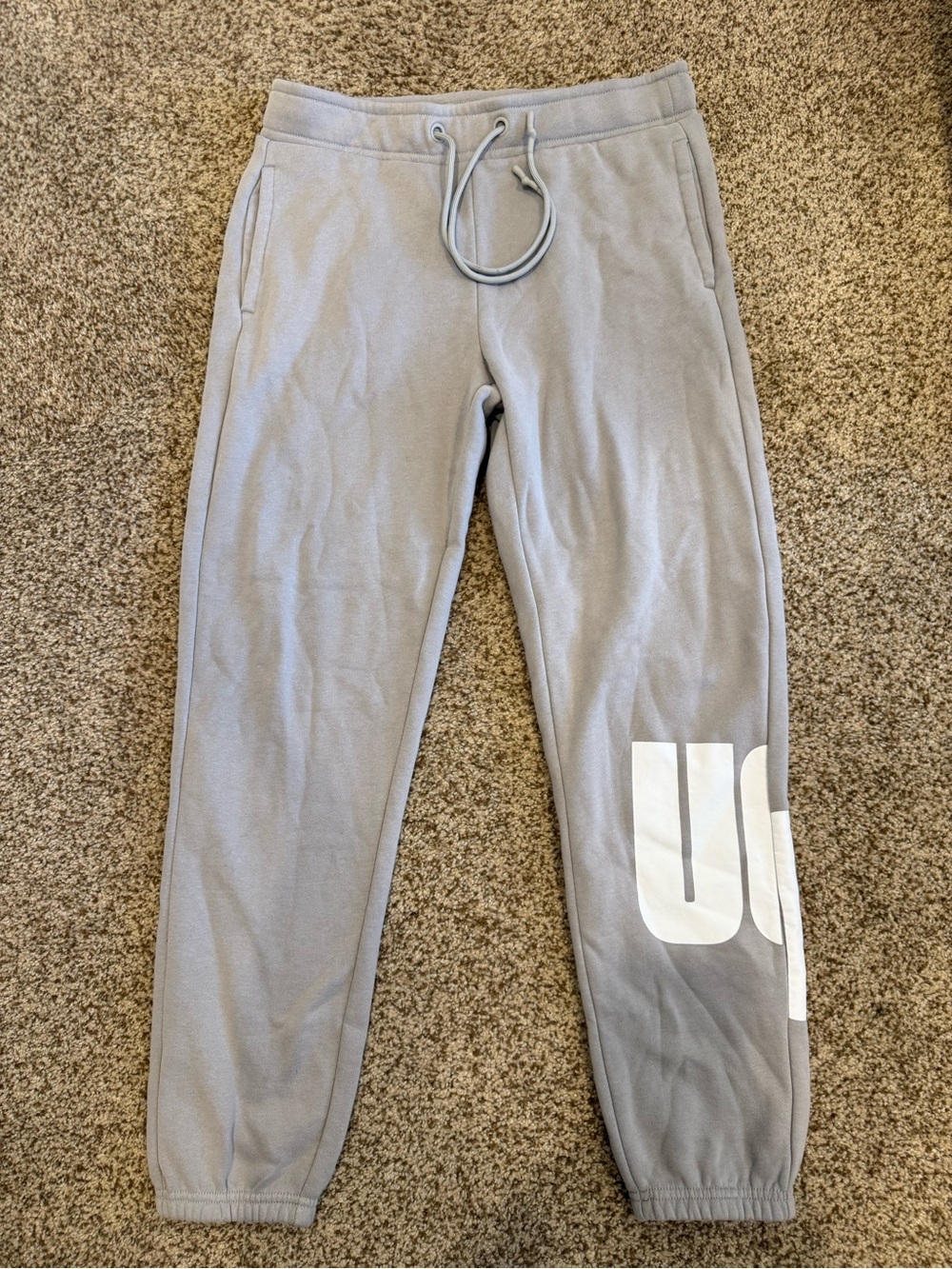 UGG Light Gray Women's Jogger Pants with White Side Logo